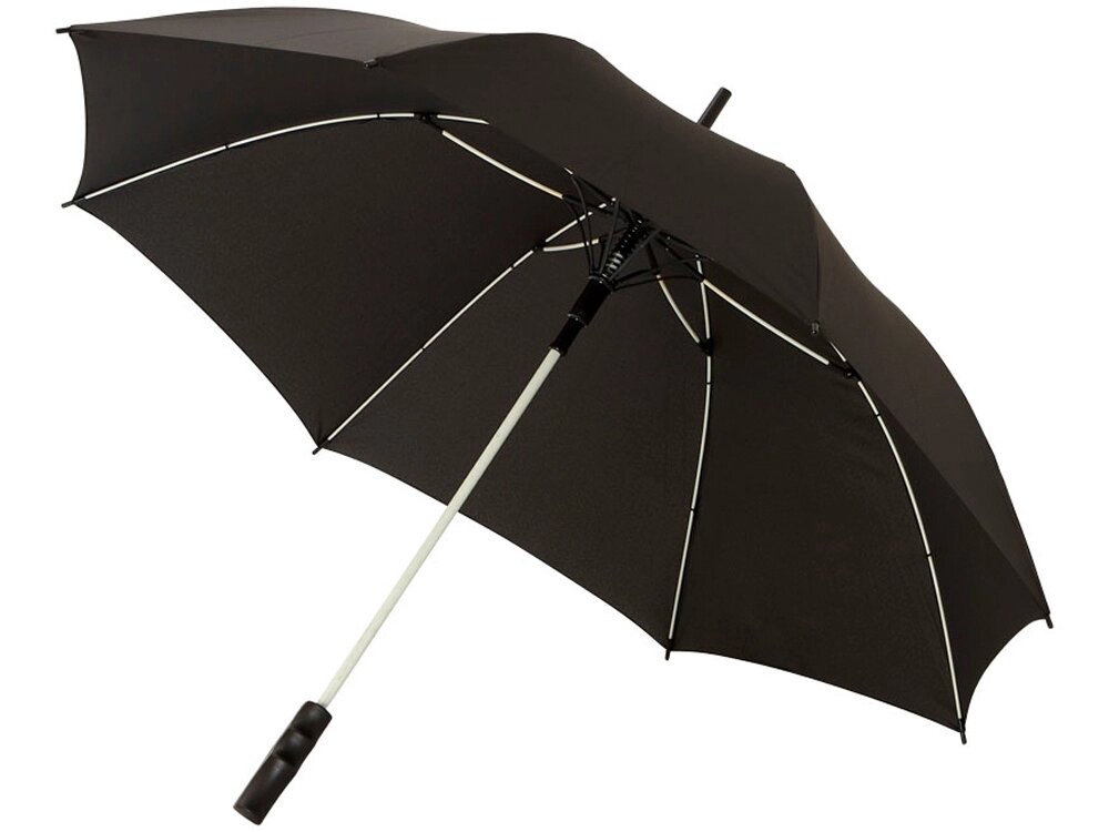 Зонт-трость Spark полуавтомат 23, черный/белый от компании ТОО VEER Company Group / Одежда и сувениры с логотипом - фото 1