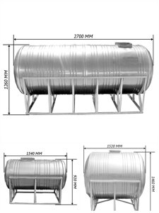 Большие баки для воды 6-25 м3 из нержавейки