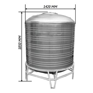 Емкость 2,0м куб 2000л для воды из нержавейки