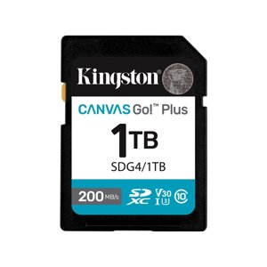 Карта памяти kingston SDG4/1TB canvas go plus gen4 C10 UHS-I U3 V30 1TB