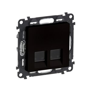 Информационная розетка двойная Legrand Valena Life RJ45 Кат. 6 UTP с лиц. пан. антрацит
