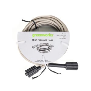 Шланг для мойки высокого давления Greenworks 5201207 7.6 м 140 бар