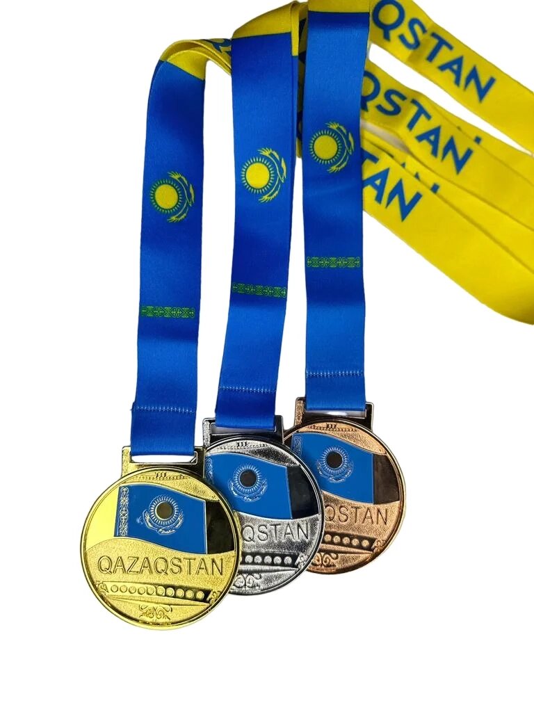 Медаль Qazaqstan Золото, серебро, бронза от компании STAR SPORTS - Магазин спортивных товаров - фото 1