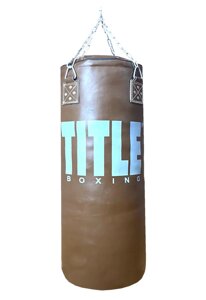 Боксерский мешок TITLE из натуральной кожи (150х45см, 68кг)