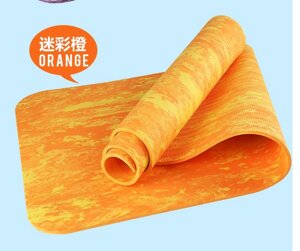 Коврик для йоги ТРЕ Yoga Mat камуфляжный Оранжевый