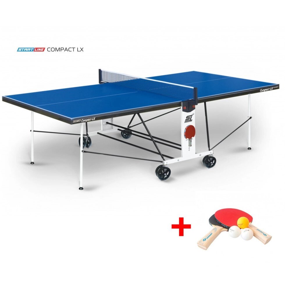 Теннисный стол Compact LX - усовершенствованная модель стола для использования в помещениях с сеткой от компании STAR SPORTS - Магазин спортивных товаров - фото 1