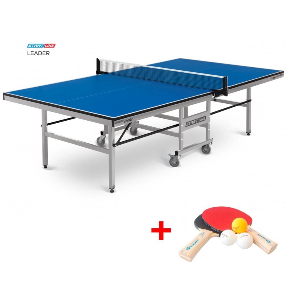 Теннисный стол Leader - подходит для игры в помещении, идеален для тренировок и соревнований от компании STAR SPORTS - Магазин спортивных товаров - фото 1