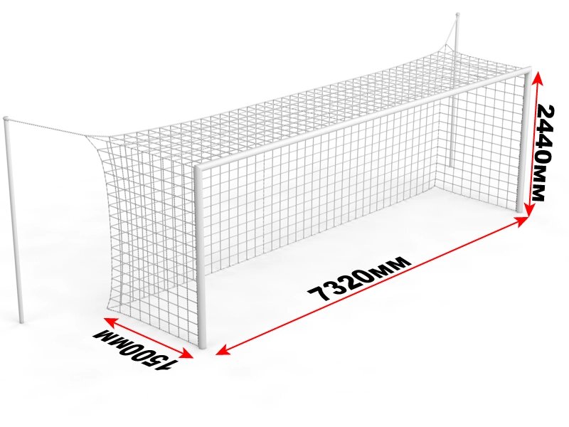 Ворота футбольные стационарные со стойками натяжения для сетки (7,32х2,44 м) от компании STAR SPORTS - Магазин спортивных товаров - фото 1