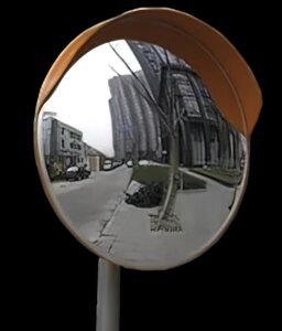 Дорожное сферическое зеркало 1000 мм (с козырьком)
