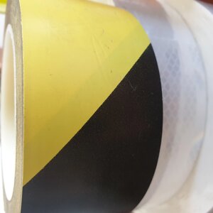 Лента разметочная черно/желтая 5 см х 33 м от ТОО