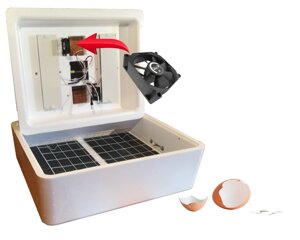 Инкубатор автоматический Несушка на 104 яйца (с измерителем влажности) с вентилятором
