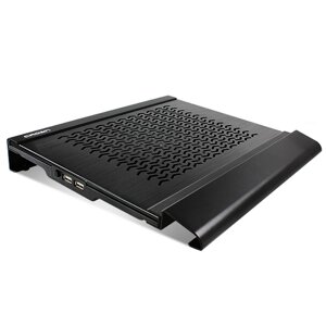 Подставка для ноутбука CROWN CMLC-1000 (Black) диагональ до 12-15.6. Один мощный вентилятор 16 см.