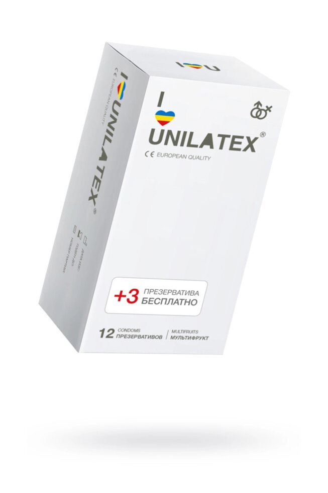 ПРЕЗЕРВАТИВЫ UNILATEX "MULTIFRUITS" цветные ароматизированные, 12 шт от компании Точка G оптом - фото 1