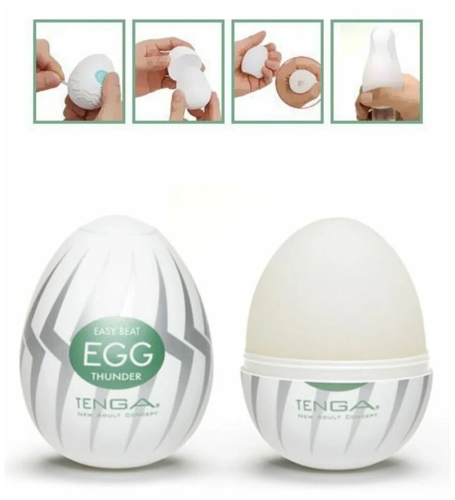 Стимулятор-яйцо TENGA EGG THUNDER от компании Точка G оптом - фото 1