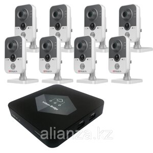 Комплект Ivideon Bridge + 8 IP-камер Hiwatch DS-I114W