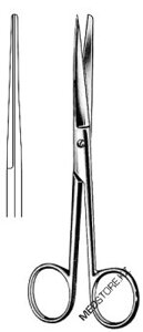 Ножницы с одним острым концом, прямые, 140 мм, 10.0018.14