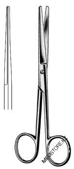 Ножницы тупоконечные прямые 140 мм 10.0016.14 от компании Medical Store - фото 1