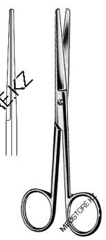Ножницы тупоконечные прямые 140 мм от компании Medical Store - фото 1