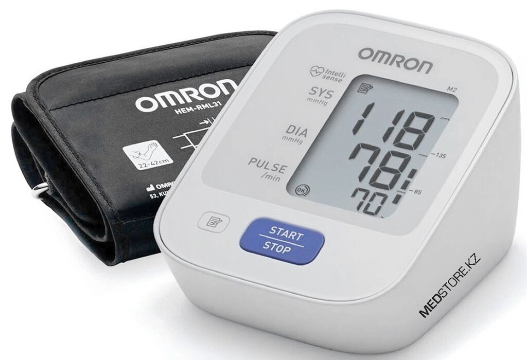 Тонометр OMRON M2 BASIC (ALRU) (манжета 22-42 см, адаптер) от компании Medical Store - фото 1