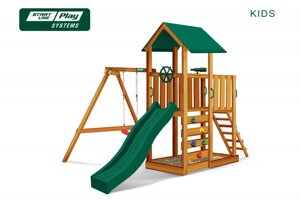 Детский игровой комплекс StartLine Play KIDS стандарт выкрашенный зеленый