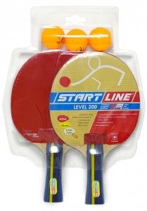 Набор START LINE: 2 Ракетки Level 200, 3 Мяча Club Select