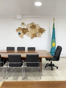 Многоуровневая деревянная карта Казахстана 300*165 без подсветки