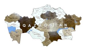 ДЕРЕВЯННАЯ КАРТА КАЗАХСТАНА