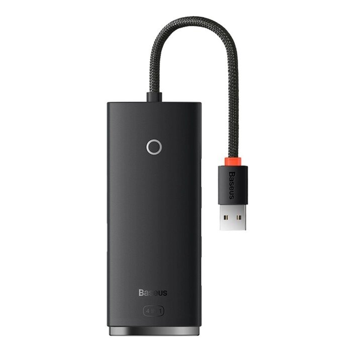 Адаптер-разветвитель (HUB) Baseus, USB - 4хUSB 3.0, 0.25 см, чёрный от компании Интернет-магазин "Flap" - фото 1