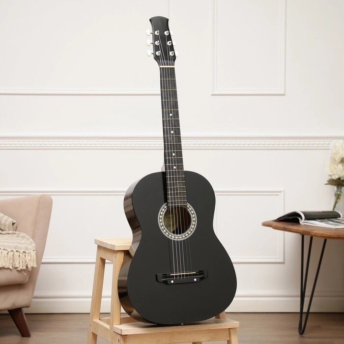 Акустическая гитара 6-ти струнная, менз. 650мм., струны металл, головка без пазов от компании Интернет-магазин "Flap" - фото 1
