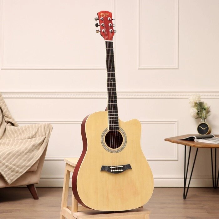 Акустическая гитара Music Life QD-H41Q-BB бежевая от компании Интернет-магазин "Flap" - фото 1