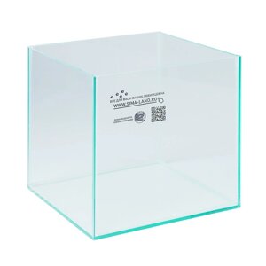 Аквариум 'Куб' без покровного стекла, 16 литров, 25 х 25 х 25 см, бесцветный шов