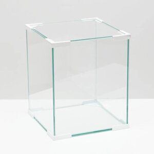 Аквариум 'Куб'покровное стекло, 19 литров, 25 x 25 x 30 см, белые уголки