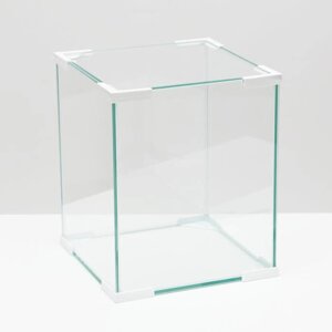 Аквариум 'Куб'покровное стекло, 50 литров, 35 x 35 x 40 см, белые уголки