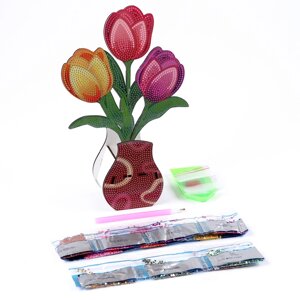 Алмазная вышивка 'Тюльпаны вазе' интерьерный декор