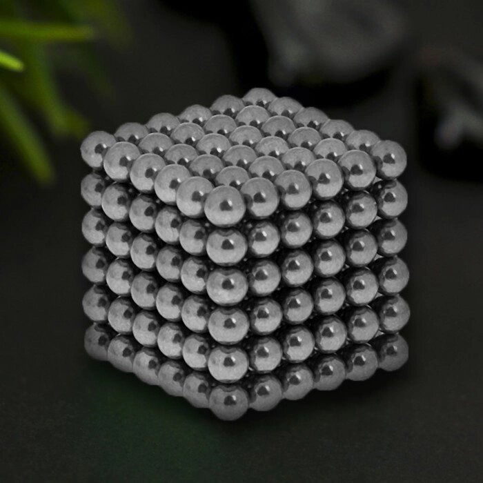Антистресс магнит 'Неокуб' 216 шариков d0,5 см (черн серебро) от компании Интернет-магазин "Flap" - фото 1