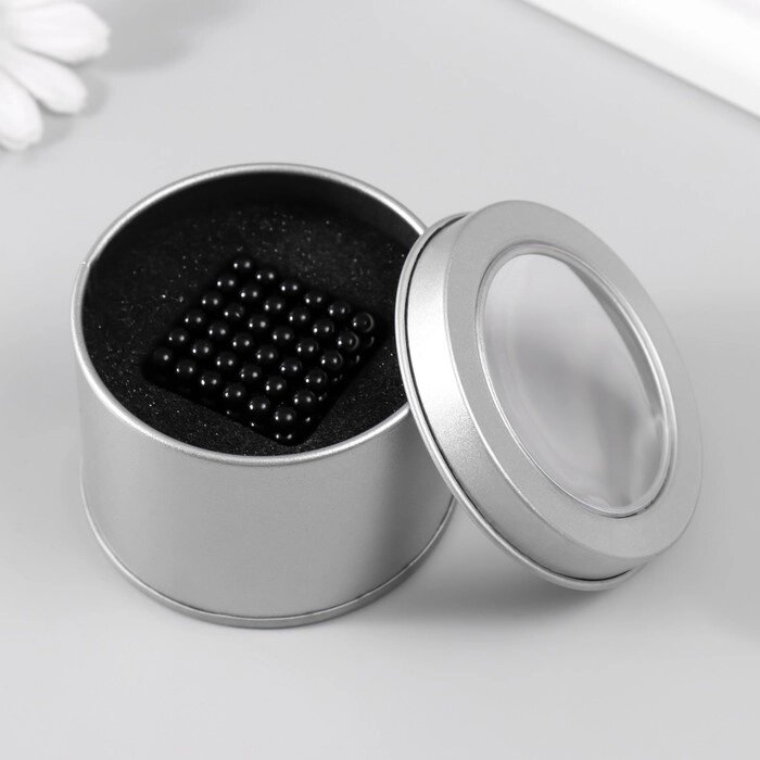 Антистресс магнит 'Неокуб' 216 шариков d0,5 см (черный) от компании Интернет-магазин "Flap" - фото 1