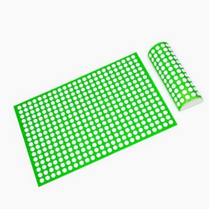 Аппликатор Кузнецова комплект, коврик 384 колючки, спанбонд, зелёный, 500*750 мм + валик 380*130