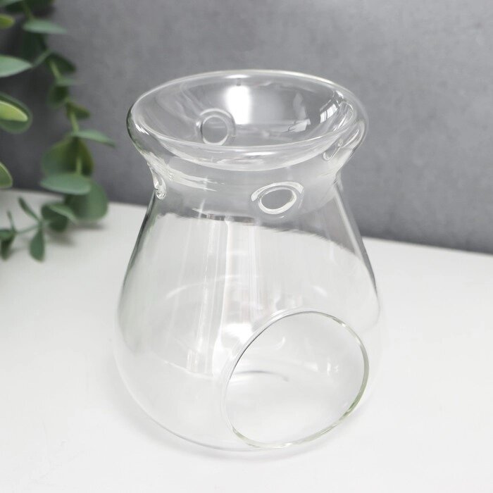 Аромалампа стекло 'Вазон' прозрачная 9.5х8 см от компании Интернет-магазин "Flap" - фото 1