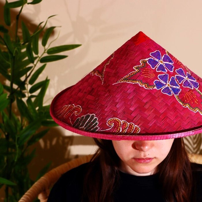 Бамбуковая шляпа 38 см розовая от компании Интернет-магазин "Flap" - фото 1
