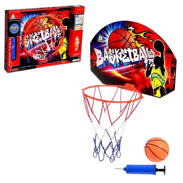 Баскетбольный набор 'Штрафной бросок', с мячом, диаметр мяча 12 см, диаметр кольца 23 см. от компании Интернет-магазин "Flap" - фото 1