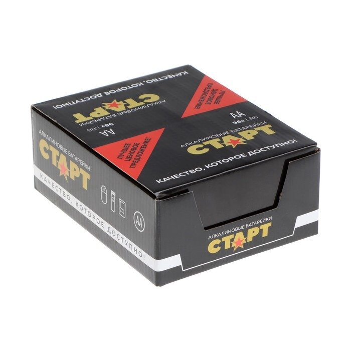 Батарейка алкалиновая СТАРТ, AA, LR6-96BOX, 1.5В, набор, 96 шт. от компании Интернет-магазин "Flap" - фото 1