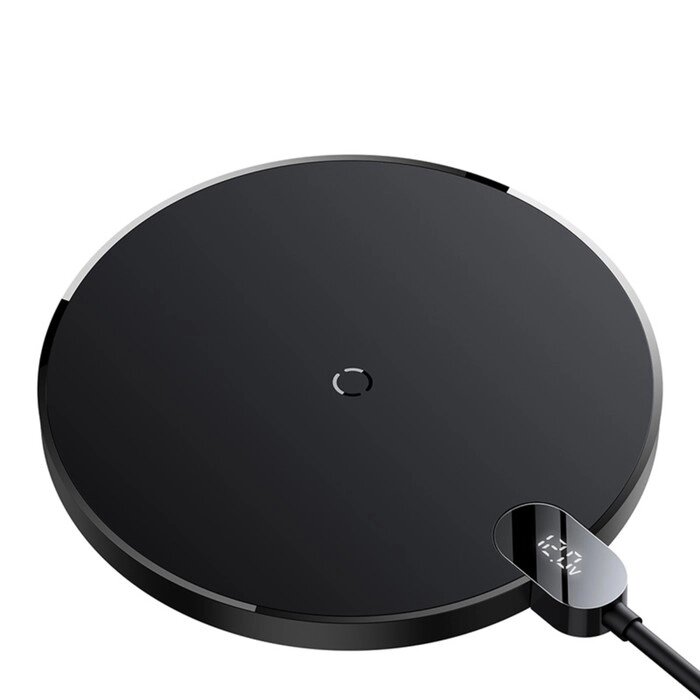 Беспроводное зарядное устройство Baseus Gen 2, 2 А, 15W, дисплей, чёрное от компании Интернет-магазин "Flap" - фото 1
