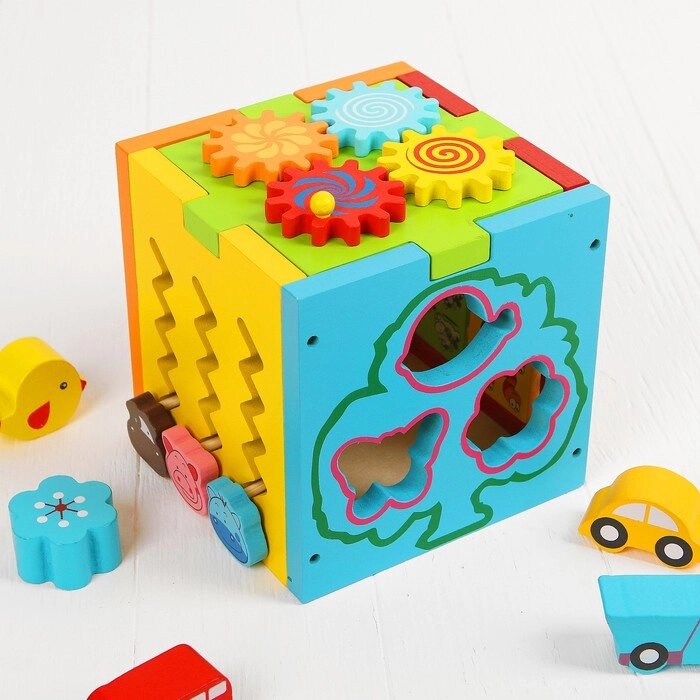 Бизикубик для детей 'Цветной' от компании Интернет-магазин "Flap" - фото 1