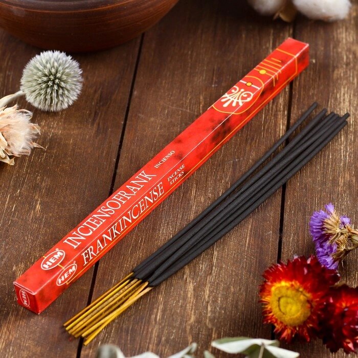 Благовония HEM 'Frank incense. Ладан', 8 палочек в упаковке, четырёхгранник от компании Интернет-магазин "Flap" - фото 1