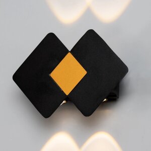 Бра 'Алир' LED 4Вт 3000К IP65 черно-золотой 10х3,8х12 см