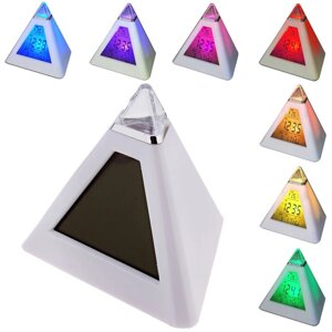Будильник Luazon LB-05 'Пирамида'7 цветов дисплея, термометр, подсветка