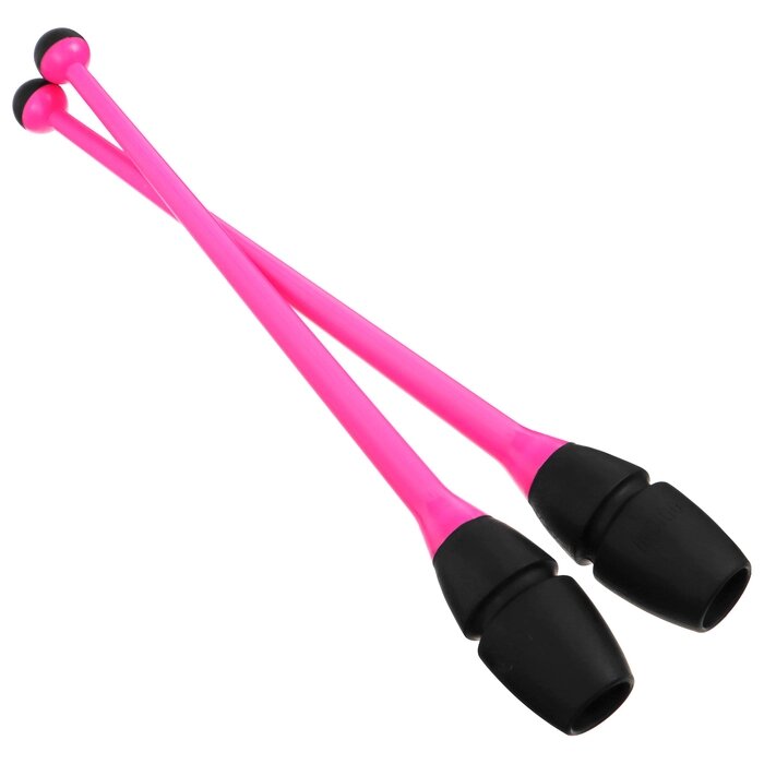 Булавы для художественной гимнастики вставляющиеся INDIGO, 36 см, цвет розовый/чёрный от компании Интернет-магазин "Flap" - фото 1