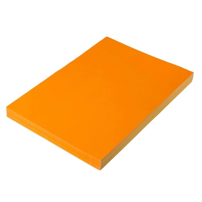 Бумага А4, 100 листов, 80 г/м, самоклеящаяся, флуоресцентная, оранжевая от компании Интернет-магазин "Flap" - фото 1