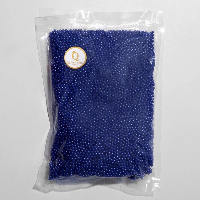 Бусины 4 'Жемчуг', 500 г (+/-20 г), цвет синий от компании Интернет-магазин "Flap" - фото 1