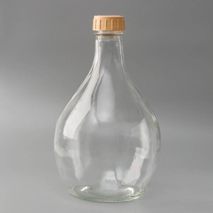 Бутыль стеклянная 'Дамижана', 5 л, с крышкой от компании Интернет-магазин "Flap" - фото 1